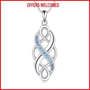 Sterling Silver Celtic Knot Opal Pendant Necklace 18 Inch